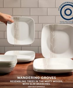 Alternative view of Corelle Vitrelle Square Wandering Grove 9 Salad Plate