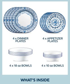 Alternative view of Corelle Vitrelle Portofino 16-piece Dinnerware Set, Service for 4