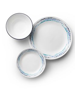 Corelle Vitrelle Ocean Blues 18-piece Dinnerware Set, Service for 6
