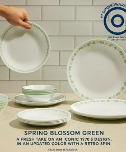 Alternative view of Corelle Vitrelle Spring Blossom Green 10-ounce Bowl