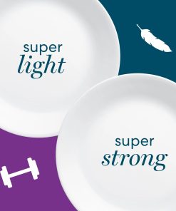 Alternative view of Corelle Vitrelle Winter Frost White 50-piece Dinnerware Set, Service for 8, EXCLUSIVE
