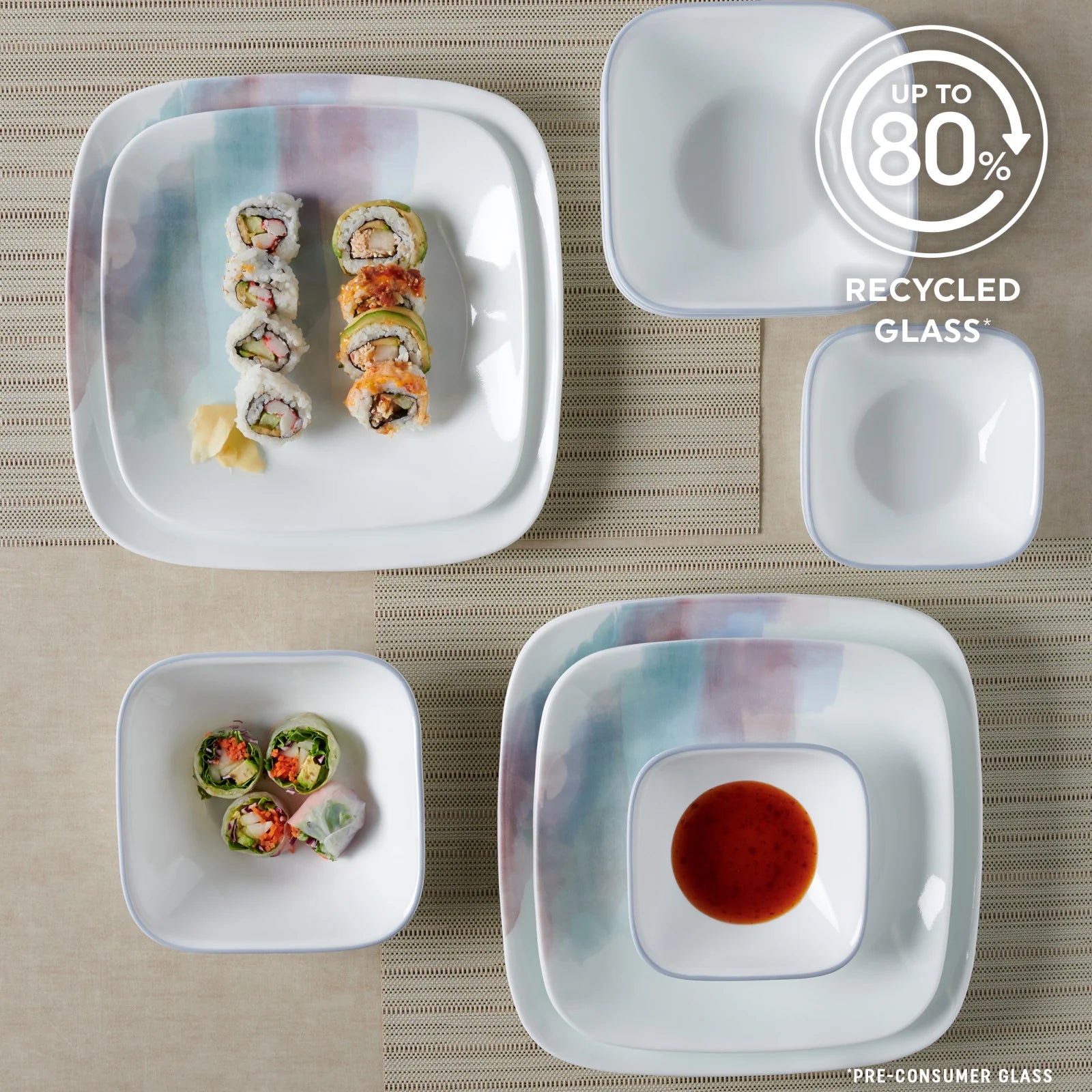 Corelle Vitrelle Aquarello 16-piece Dinnerware Set, Service for 4 - Image 6