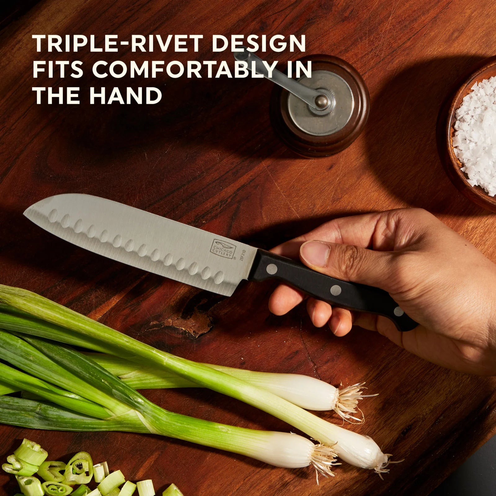 Corelle Vitrelle Essentials Corelle 2-piece Santoku / Partoku Knife Set - Image 5