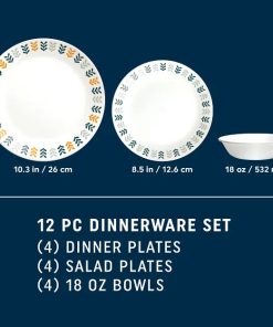 Alternative view of Corelle Vitrelle Anders 12-piece Dinnerware Set, Service for 4