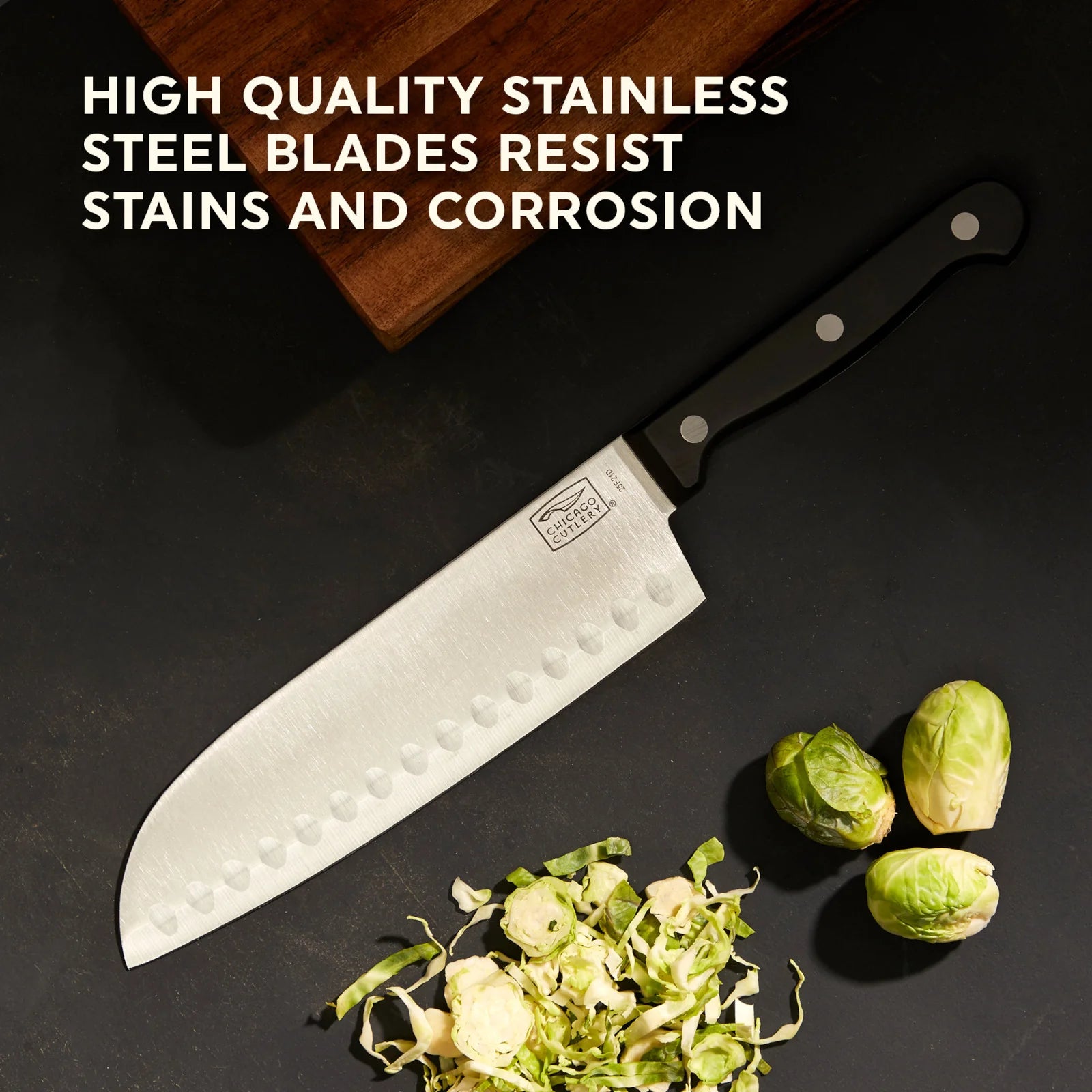 Corelle Vitrelle Essentials Corelle 2-piece Santoku / Partoku Knife Set - Image 4