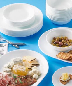 Alternative view of Corelle Vitrelle Winter Frost White 38-piece Dinnerware Set, Service for 12
