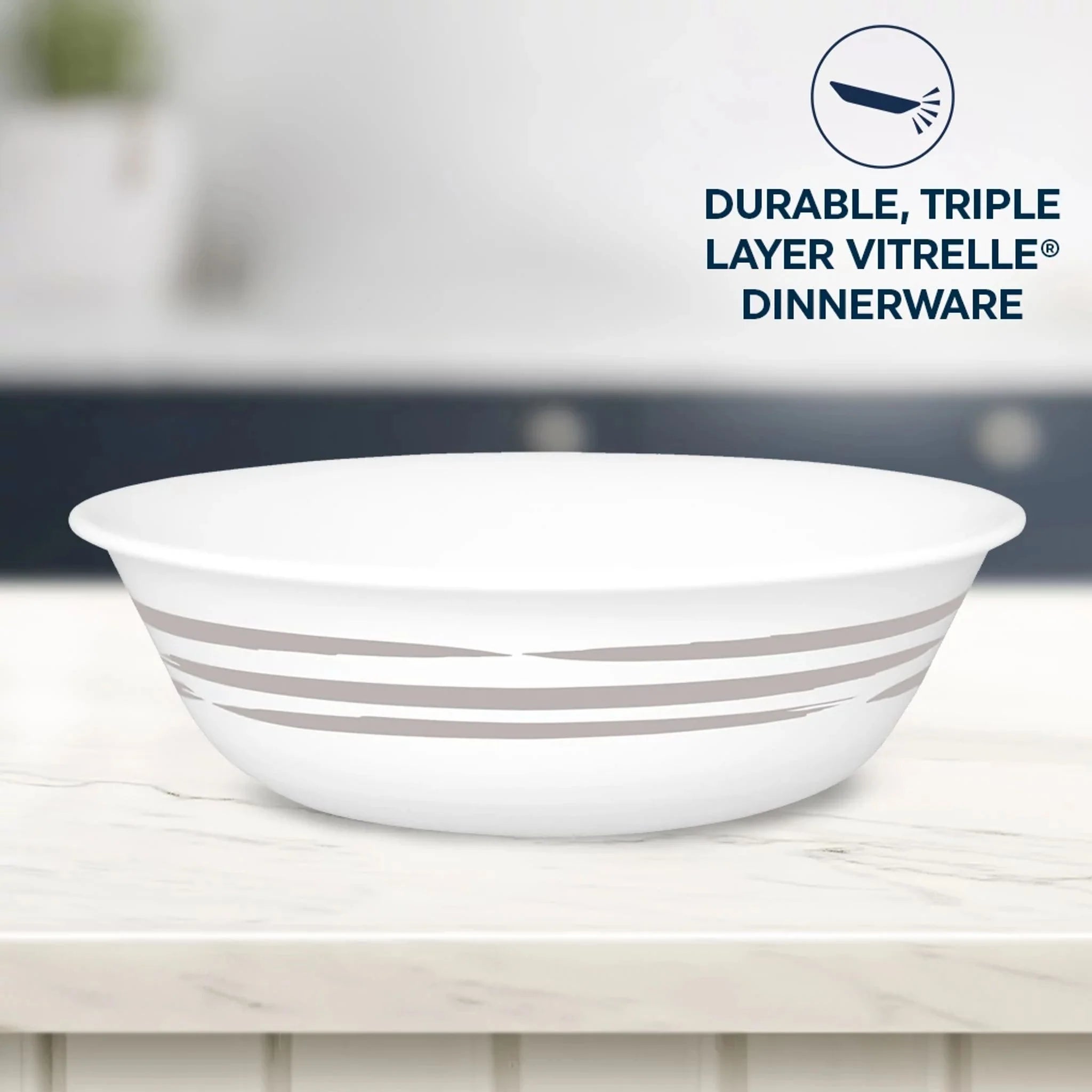 Corelle Vitrelle Brushed Silver 18-ounce Cereal Bowl - Image 2