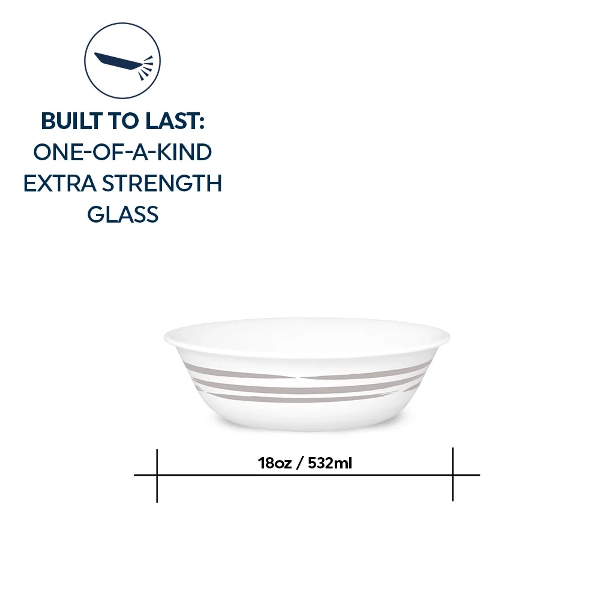 Corelle Vitrelle Brushed Silver 18-ounce Cereal Bowl - Image 6