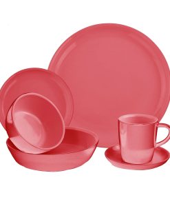 Corelle Vitrelle 6-piece Vermilion Dinnerware Set , Service for 1