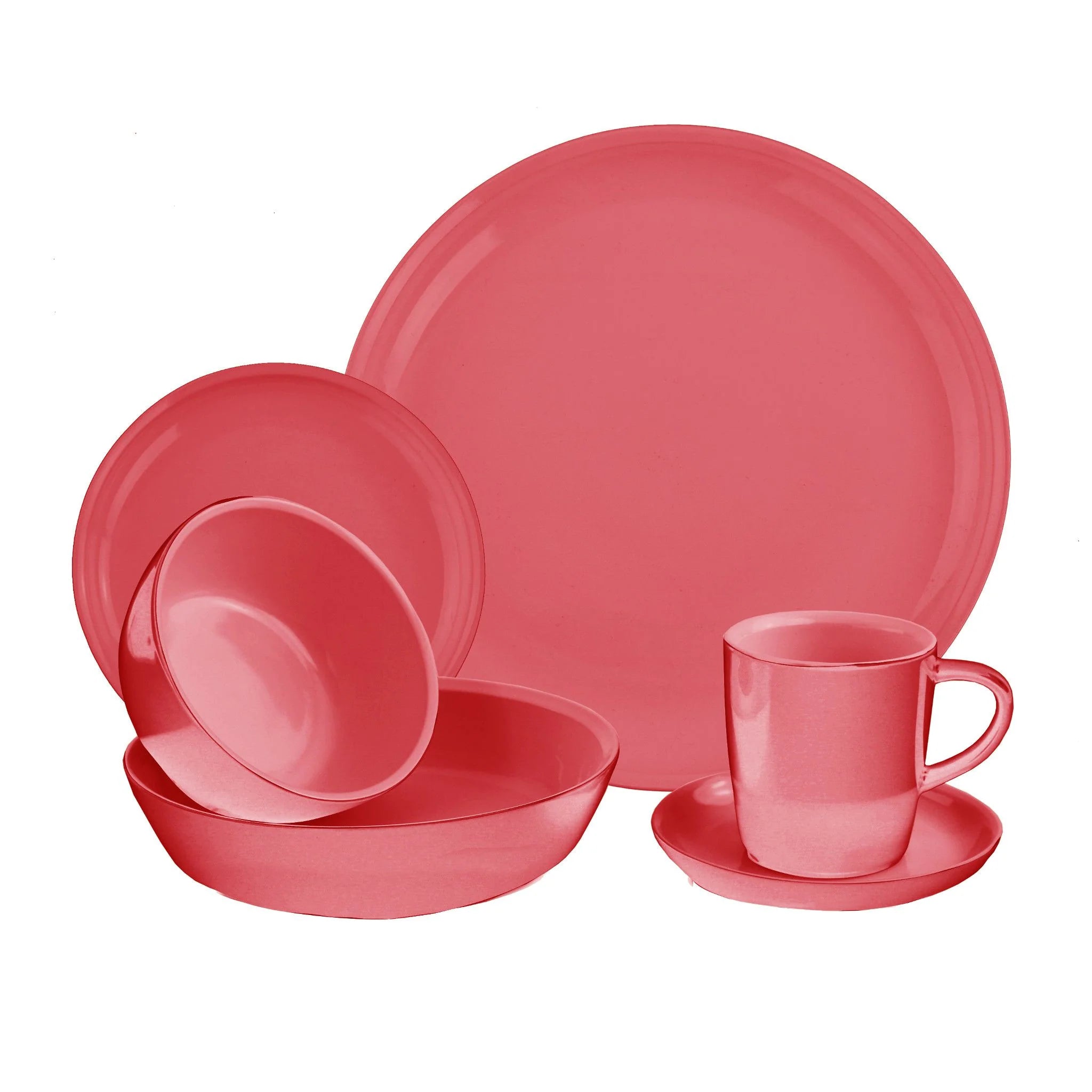 Corelle Vitrelle 6-piece Vermilion Dinnerware Set , Service for 1