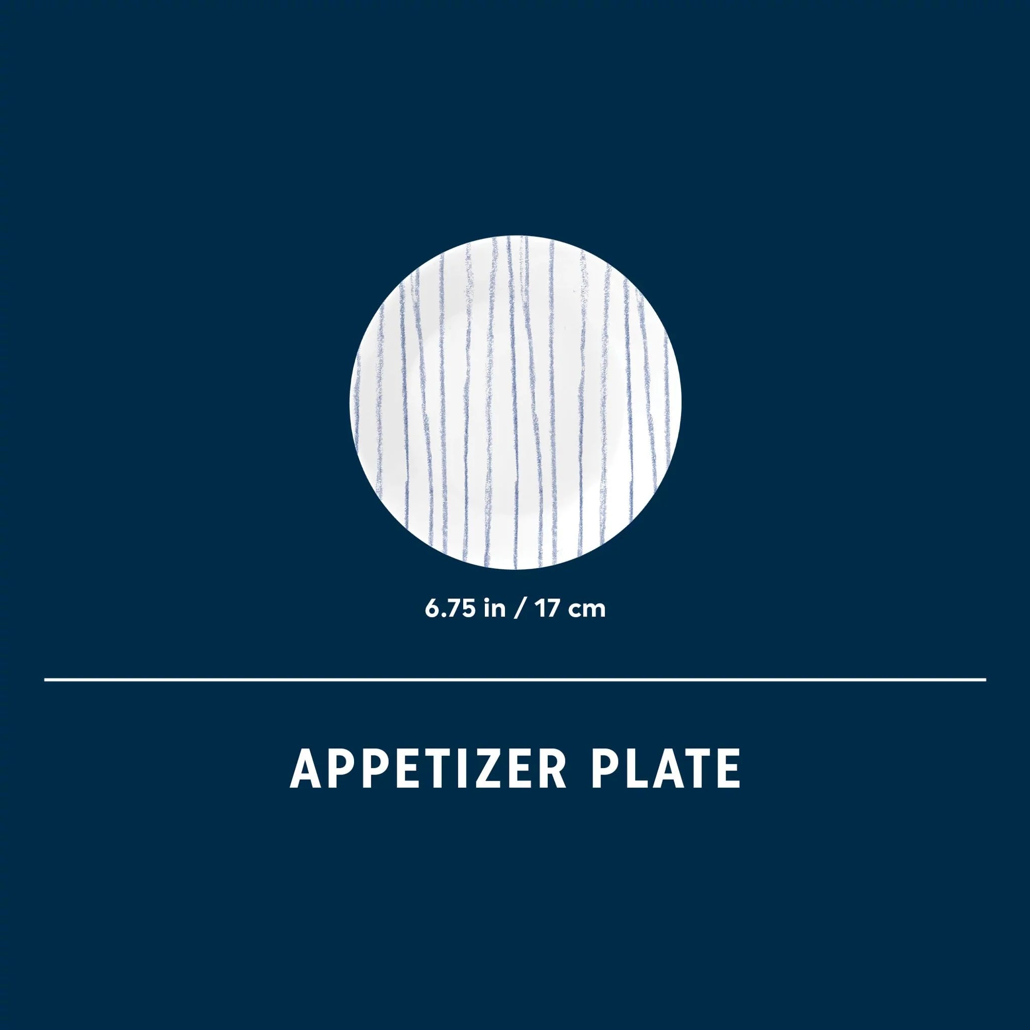 Corelle Vitrelle Botanical Stripes 6.75 Appetizer Plate - Image 3