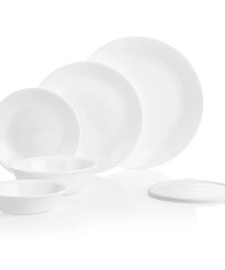Alternative view of Corelle Vitrelle Winter Frost White 66-piece Dinnerware Set, Service for 12