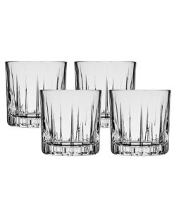Corelle Vitrelle Traze PRE Rocks Glasses (4-Pieces), 12-ounce, Dishwasher Safe