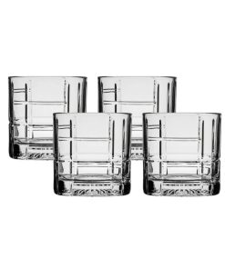 Corelle Vitrelle Traze FTR Rocks Glasses (4-Pieces), 12-ounce, Dishwasher Safe