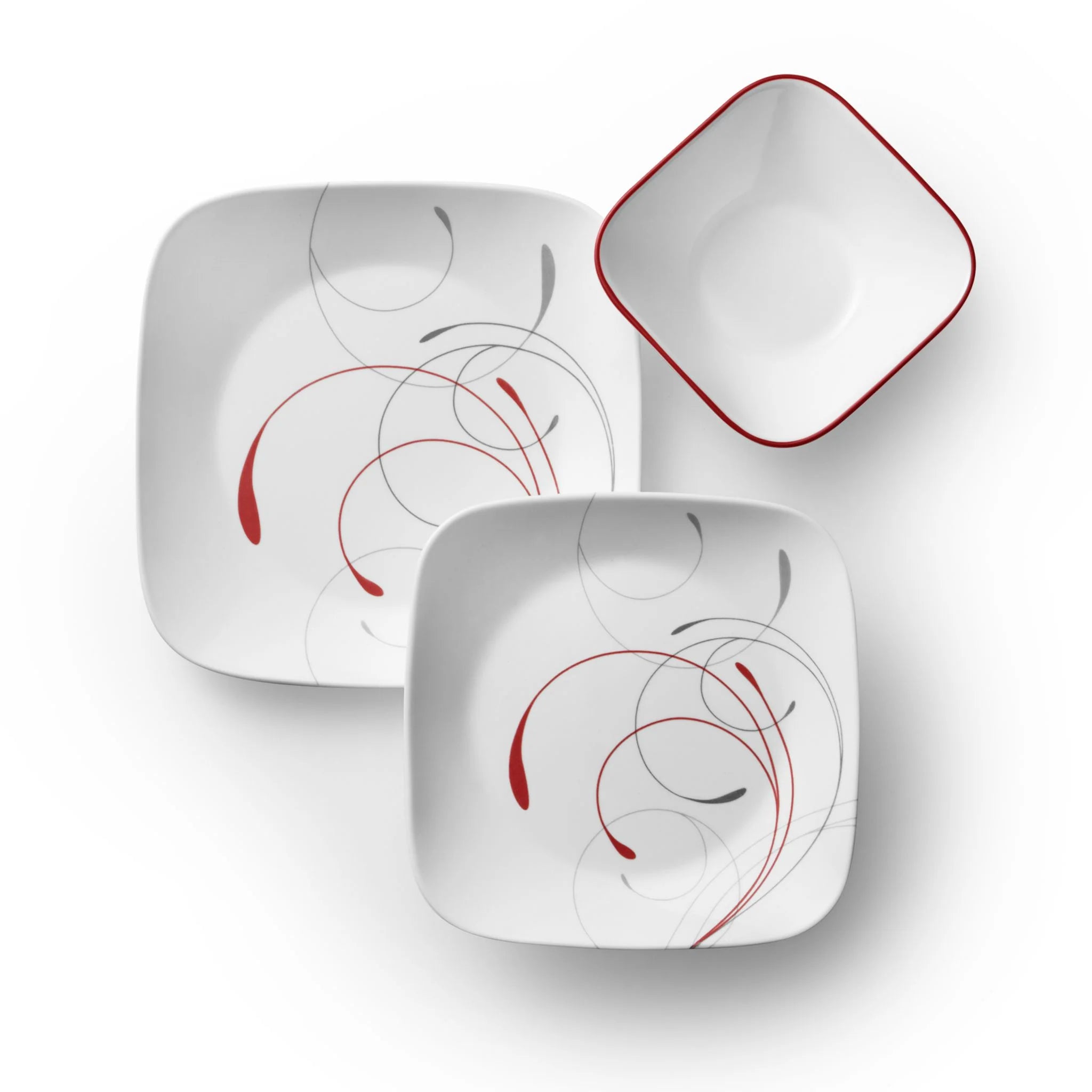 Corelle Vitrelle Square Splendor 12-piece Dinnerware Set, Service for 4 - Image 5