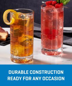 Alternative view of Corelle Vitrelle Traze FTR Highball Glasses (4-Pieces), 12-ounce, Dishwasher Safe