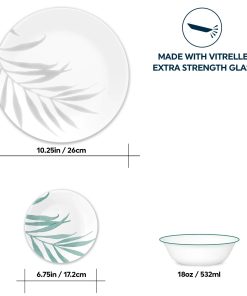 Alternative view of Corelle Vitrelle Solar Print 18-piece Dinnerware Set, Service for 6, EXCLUSIVE