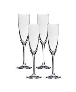 Corelle Vitrelle Tokyo Temptation Champagne Glasses (4-Pieces), 5-ounce, Dishwasher Safe, Lead-free Crystalline