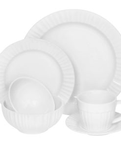 Corelle Vitrelle French White Corelle 6-piece Dinnerware Set , Service for 1