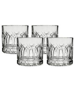 Corelle Vitrelle Traze PST Rocks Glasses (4-Pieces), 12-ounce, Dishwasher Safe