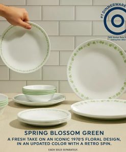 Alternative view of Corelle Vitrelle Spring Blossom Green 6.75 Appetizer Plate