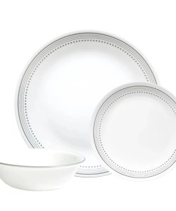 Corelle Vitrelle Mystic Gray 12-piece Dinnerware Set, Service for 4