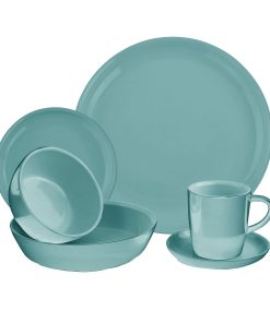 Corelle Vitrelle 6-piece Pool Blue Dinnerware Set , Service for 1