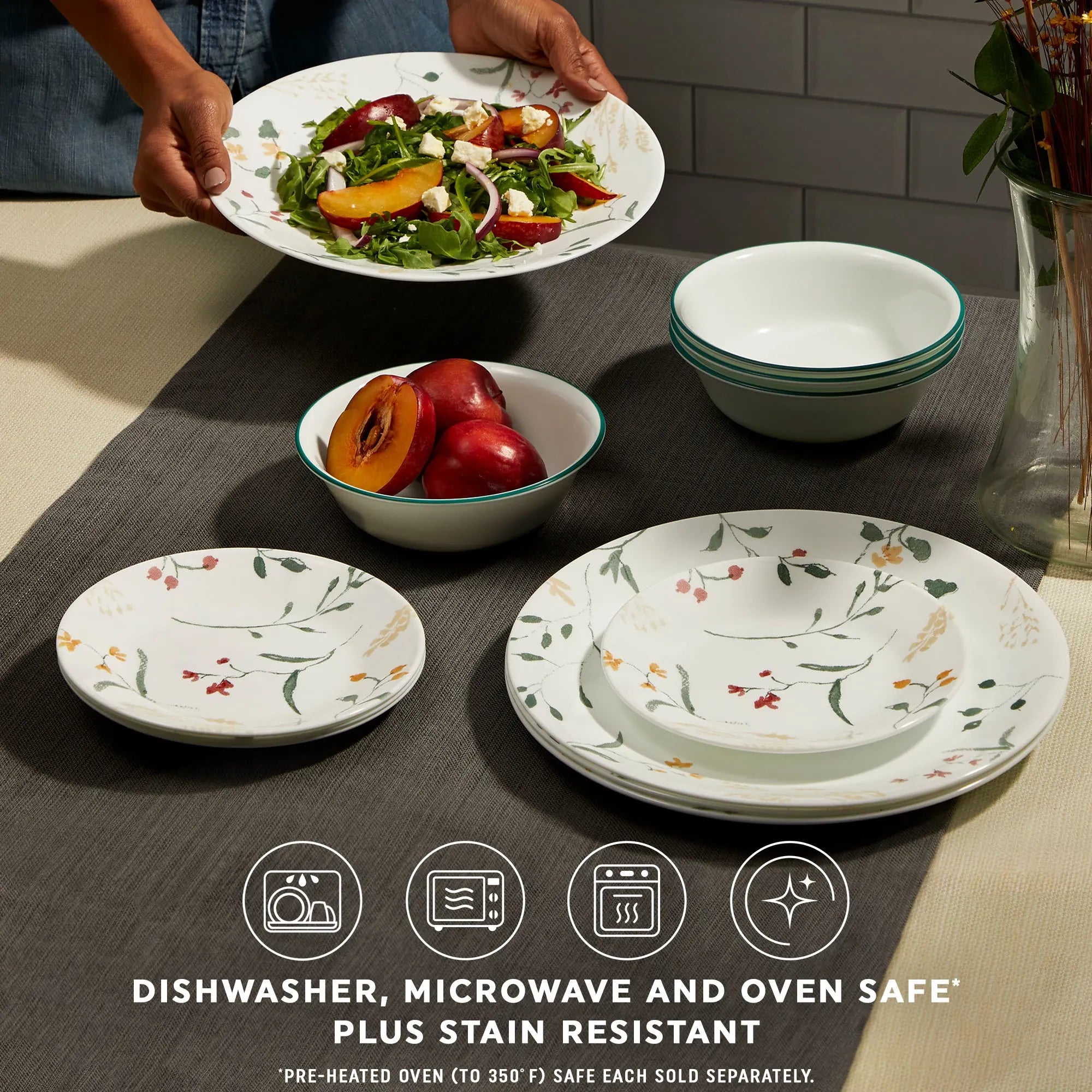Corelle Vitrelle Wildflower Scatter 6.75 Appetizer Plate - Image 7