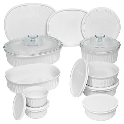 Corelle Vitrelle French White Corelle 18-piece Round & Oval Set