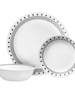 Corelle Vitrelle City Block 18-piece Mugless Dinnerware Set, Service for 6