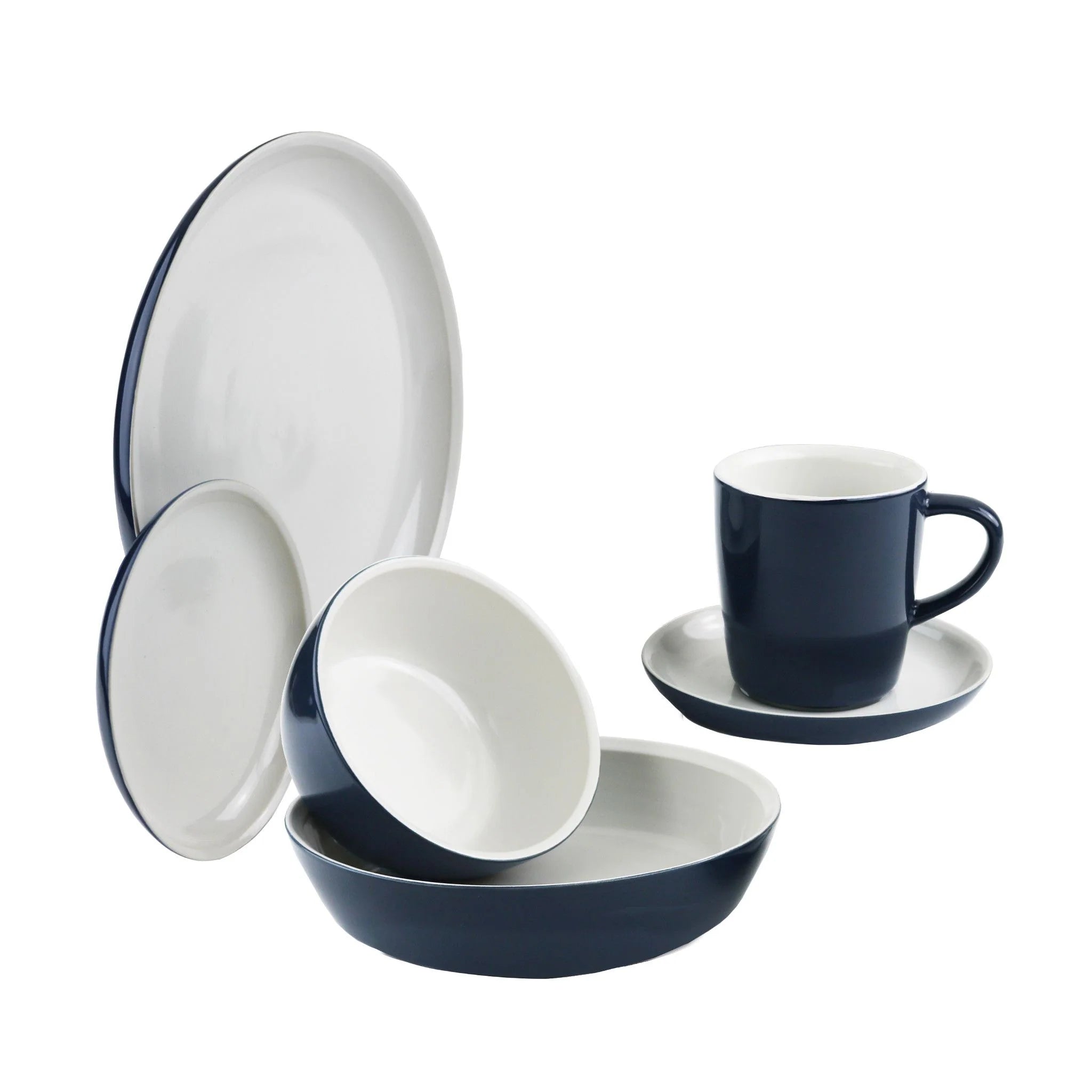 Corelle Vitrelle 6-piece Midnight Blue Dinnerware Set , Service for 1