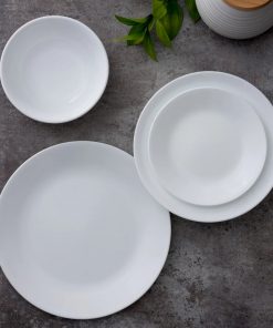 Alternative view of Corelle Vitrelle Winter Frost White Lunch Plates, 4-pack