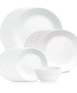 Corelle Vitrelle Shimmering White 32-piece Dinnerware Set, Service for 8