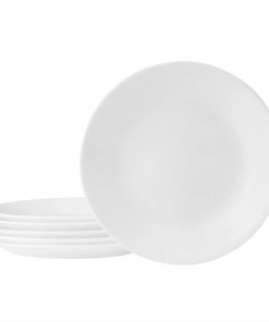 Corelle Vitrelle Winter Frost White 6.75 Appetizer Plates, 6-pack