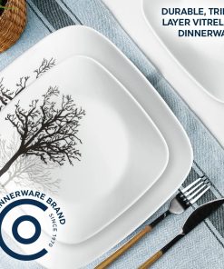 Alternative view of Corelle Vitrelle Timber Shadows 18-piece Dinnerware Set, Service for 6