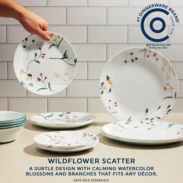 Corelle Vitrelle Wildflower Scatter 10.25 Dinner Plate - Image 3