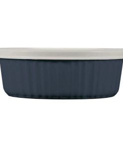 Corelle Vitrelle French Colors 24-ounce Baking Dish with Lid, Navy