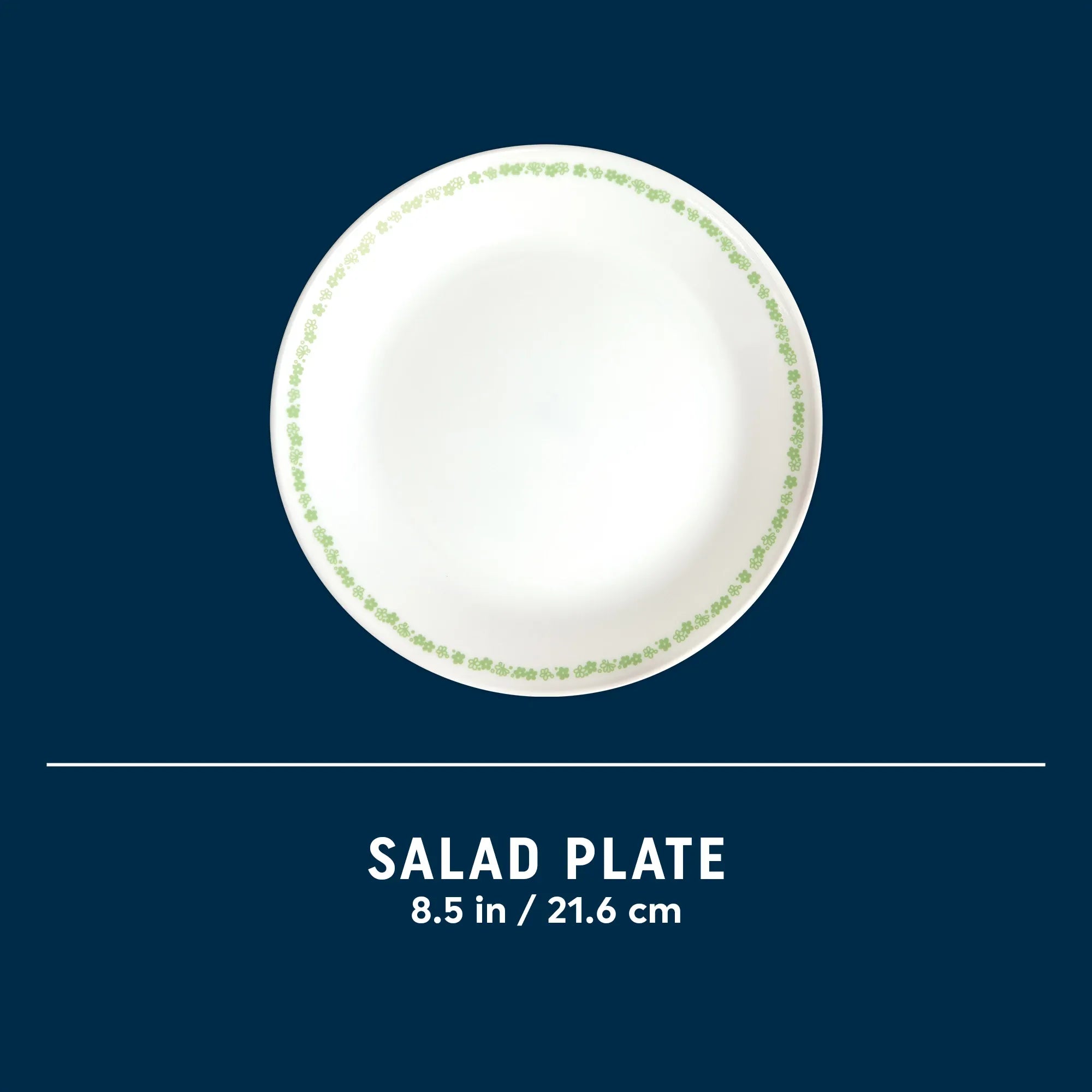 Corelle Vitrelle Spring Blossom Green 8.5 Salad Plate - Image 7