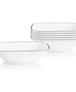Corelle Vitrelle Urban Arc Square 22-ounce Cereal Bowl, 6 pack