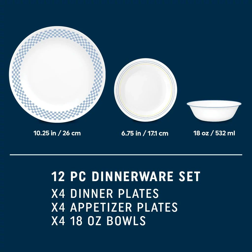 Corelle Vitrelle Amelia 12-piece Dinnerware Set, Service for 4 - Image 2