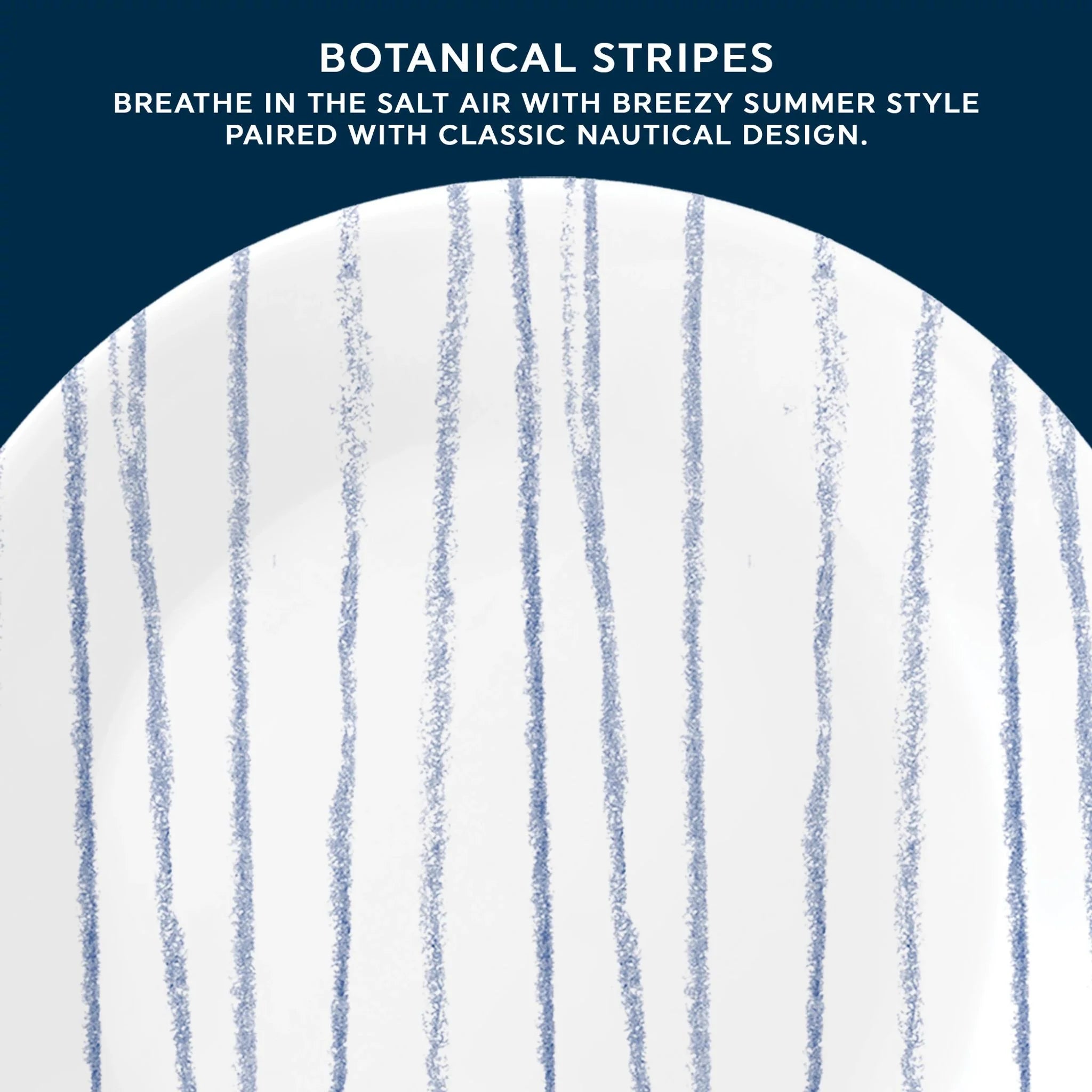 Corelle Vitrelle Botanical Stripes 6.75 Appetizer Plate - Image 2