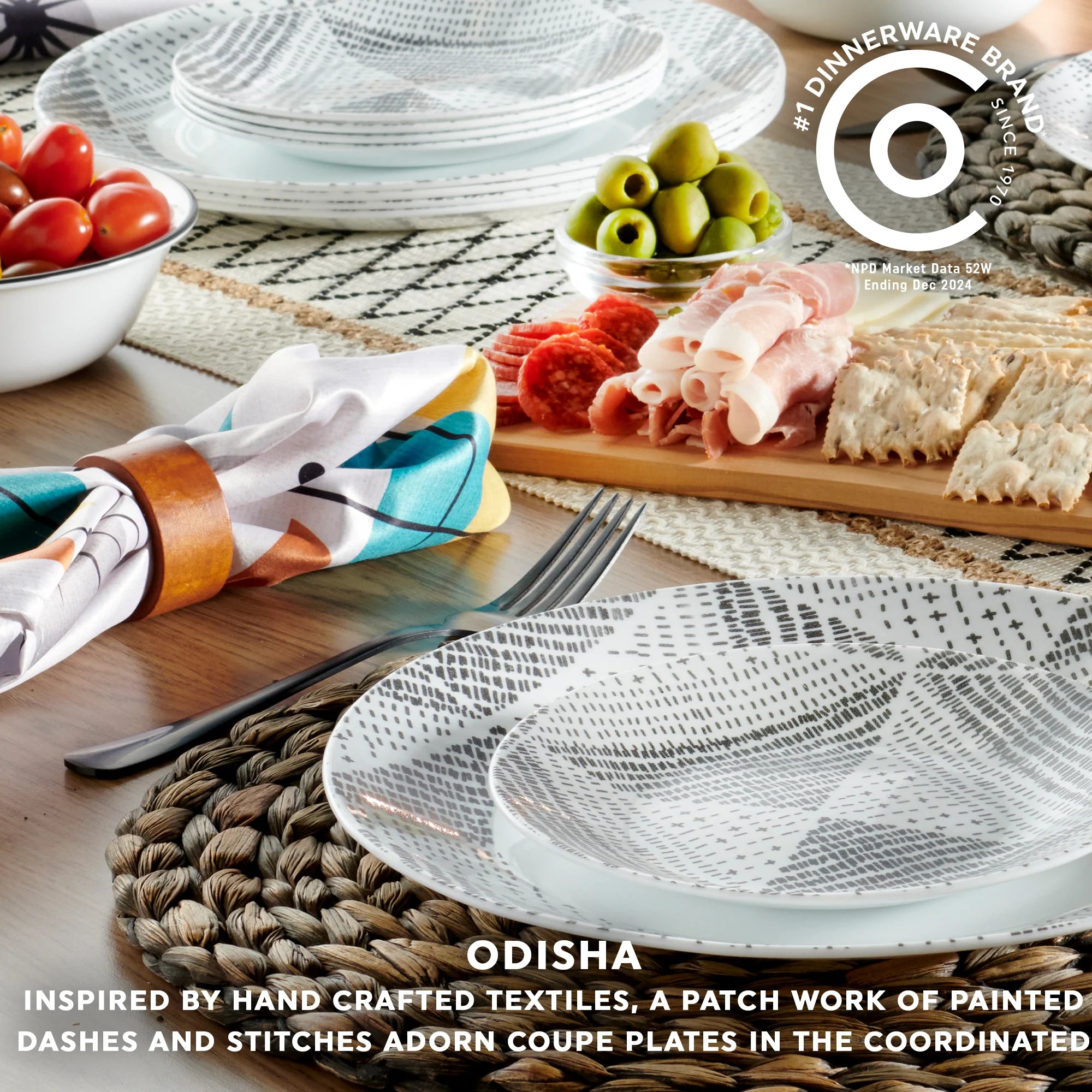 Corelle Vitrelle Odisha 18-piece Dinnerware Set, Service for 6 - Image 3