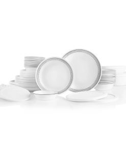 Corelle Vitrelle Mystic Gray 78-piece Dinnerware Set, Service for 12