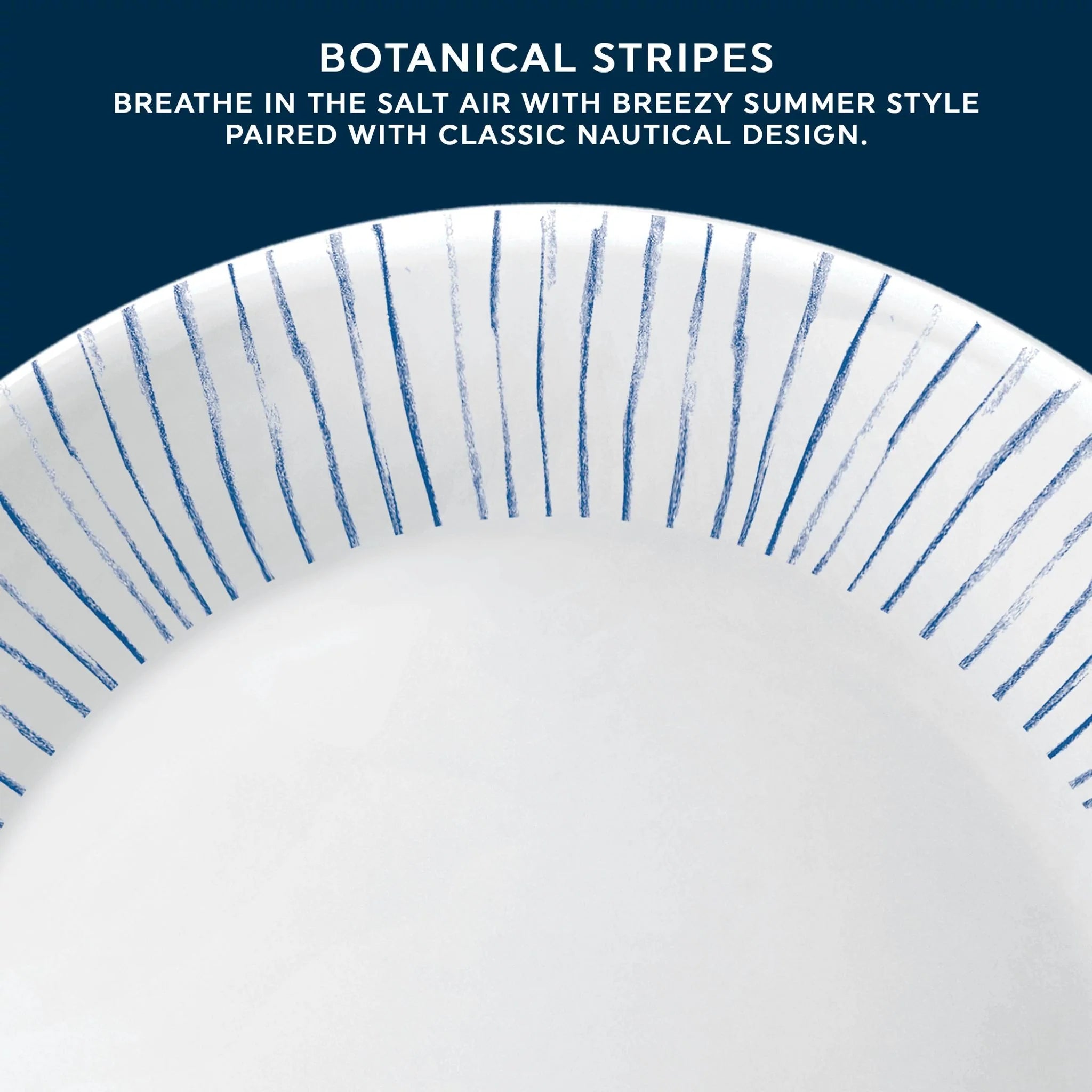 Corelle Vitrelle Botanical Stripes 10.25 Dinner Plate - Image 2